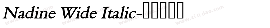Nadine Wide Italic字体转换